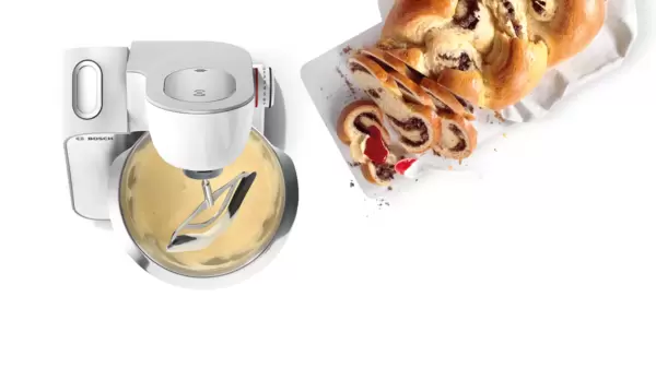 Кухонный комбайн Bosch MUM58243 (1000Вт, цитрус-пресс, блендр, тестомес 3,9л. чаша, терка) купить по самой низкой цене