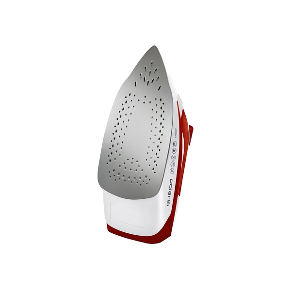 Утюг Polaris PIR 2696AA (2600Вт, анодированное покрытие подошвы, верт.отп, 3м шнур) white/brown купить по самой низкой цене