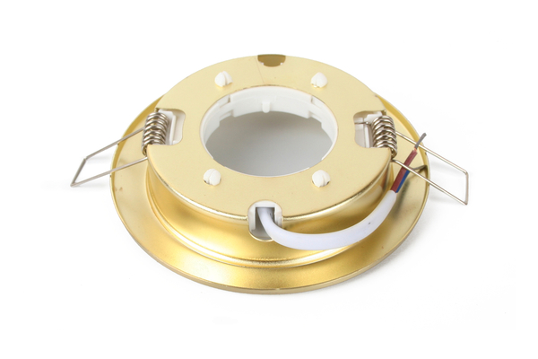 Светильник встраиваемый цокольный Ultraflash GX-53-05 (Металл, матовое золото, 220В, IP20, max 20W)    (14059) купить по самой низкой цене