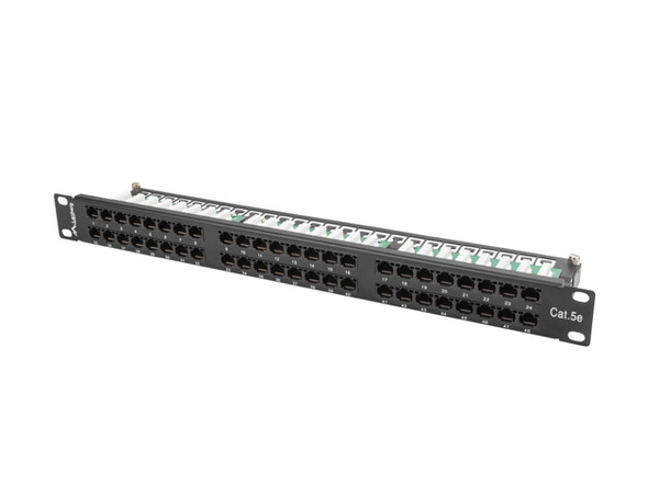 Patch Panel 19', 1U, 48port, CAT.5e, UTP LANBERG (PPU5-1048-B) black купить по самой низкой цене