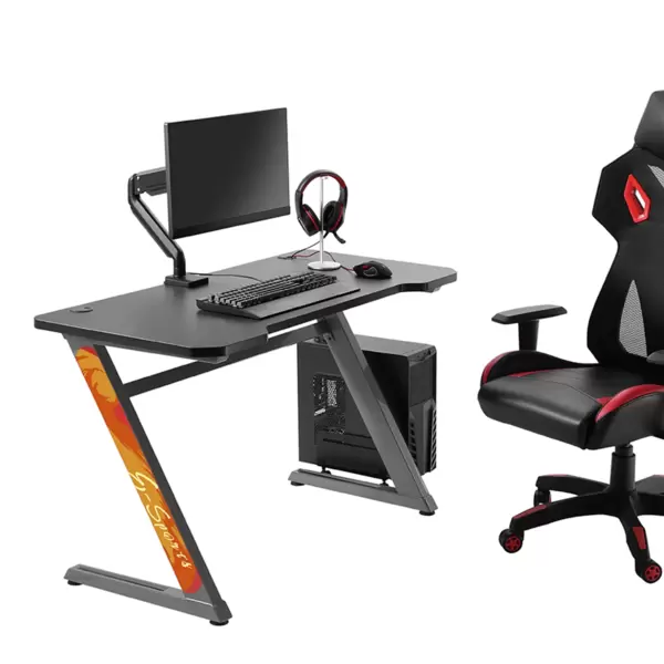 Стол компьютерный игровой Maclean Black NanoRS Gaming Desk RS120 (60*120см, высота 75см) купить по самой низкой цене