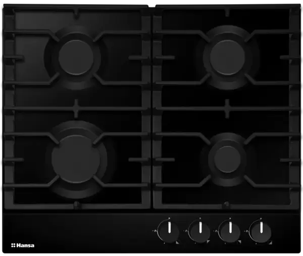 Панель варочная газовая Hansa BHGS630301 4 конф, газ-контроль, автоподжиг, поверхность эмаль, Black купить по самой низкой цене