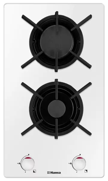 Панель варочная газовая Hansa BHKW310300  2 конф, газ-контроль, автоподжиг, поверхн. закаленное стекло, White купить по самой низкой цене