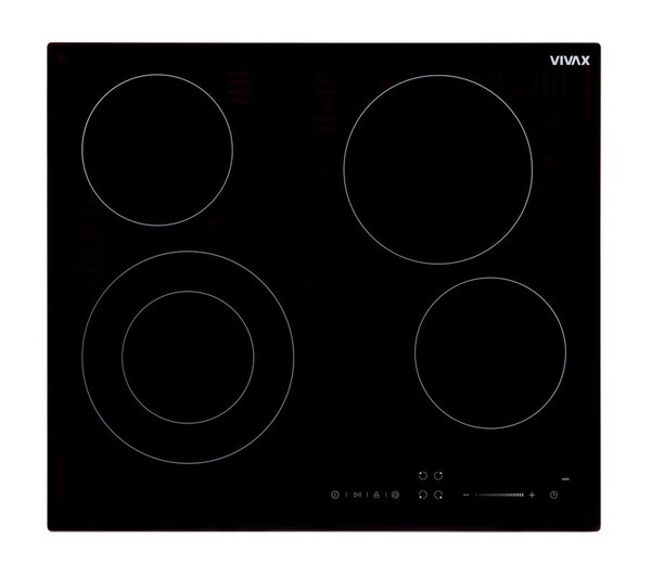 Панель варочная электрич. Vivax BH-042VC (4конф,стеклокерамика, сенсорн. упр.) black         (0001212642) купить по самой низкой цене