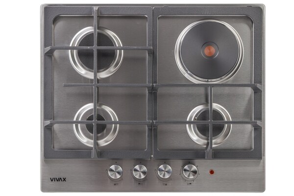 Панель варочная комбинир. Vivax BH-312ICI X 3конф.газ+1конф.электр,нерж.сталь,газ-контр,эл.поджиг (0001212686) купить по самой низкой цене