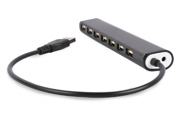 HUB  7PORT USB 2.0 UHB-U2P7-04  black купить по самой низкой цене