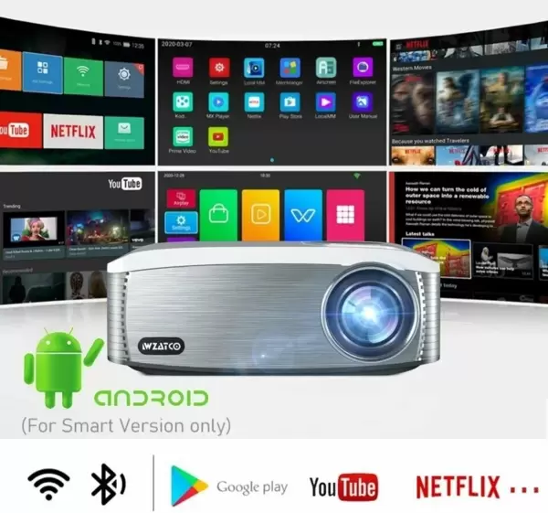 Проектор  WZATCO C6A, 300 дюйма, Android 1920, Wi-Fi, Full HD 1080 * P купить по самой низкой цене