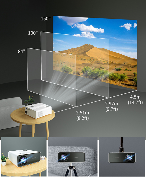 Проектор WZATCO C5A, Full HD, 1080P, Wi-Fi, Android 9.0 купить по самой низкой цене