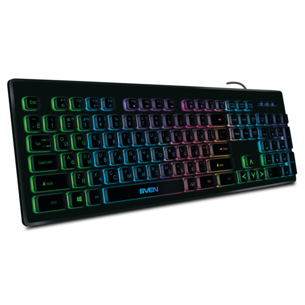 Клавиатура SVEN KB-C7500EL USB, black, RGB подсветка с регулир. яркости и дышащим режимом купить по самой низкой цене