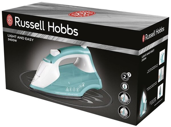 Утюг Russell Hobbs Light & Easy 26470-56 Blue (2400Вт, вертикаль.отпариван, подошва керамическая) купить по самой низкой цене