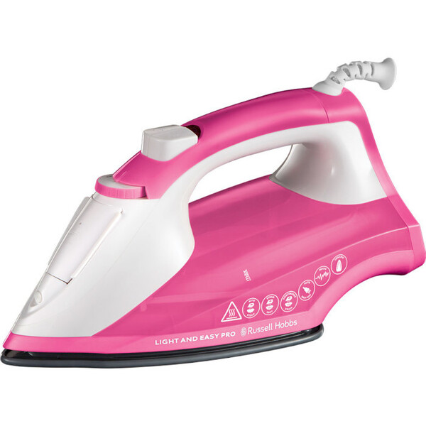 Утюг Russell Hobbs Light & Easy 26461-56 Pink (2600Вт, вертикаль.отпариван, подошва керамическая) купить по самой низкой цене