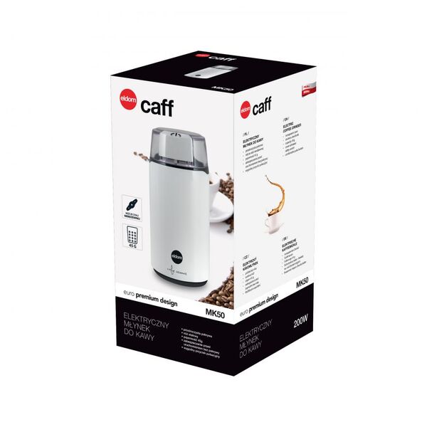 Кофемолка Eldom MK50 (ротационный нож, 200Вт, вместимость 45г) white купить по самой низкой цене