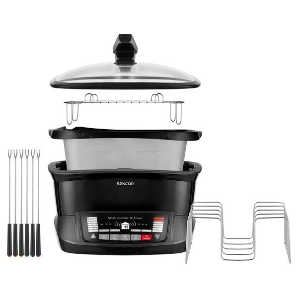 Аэрофритюрница Sencor SFR 9300BK (4.8л, 1800Вт, съемная чаша, регулируемый термостат) купить по самой низкой цене