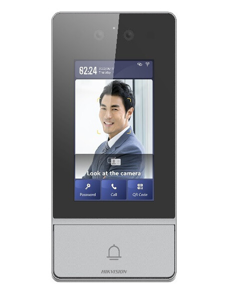 ІP вызывная панель с функцией распознавания лиц Hikvision (DS-KV9503-WBE1)  2*2Мп HD, IP65, Wi-Fi, TF-карты купить по самой низкой цене