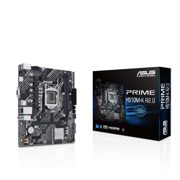 M/B S-1200: ASUS PRIME H510M-K R2.0 (2DDR4 3200MHz, 1*PCIE4/3x16+1*PCIE1x16, M.2, HDMI/D-SUB, GLan) купить по самой низкой цене