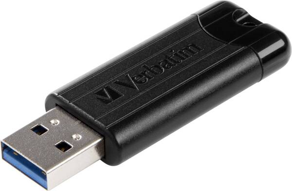 USB 3.2 Gen1 Type-A FLASH DRIVE 64Gb Verbatim PinStripe (49318) Black                (EAN Code 0023942493181) купить по самой низкой цене
