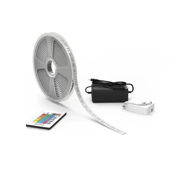 Лента светодиодная Gauss Basic (BT041) LED 5050/60 12V 10W/m 700lm/m RGB 10mm IP20 3m ДУ+RGB-контр+БП купить по самой низкой цене