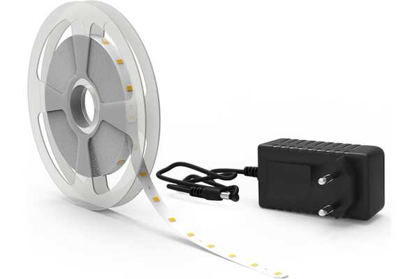 Лента светодиодная Gauss Basic (BT013) LED 2835/60 12V 6W/m 600lm/m 3000K 8mm IP65 5m + БП купить по самой низкой цене