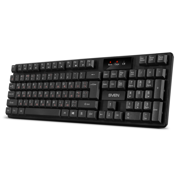 Клавиатура SVEN  KB-C2300W USB, беспроводная, Black, 104кл. купить по самой низкой цене