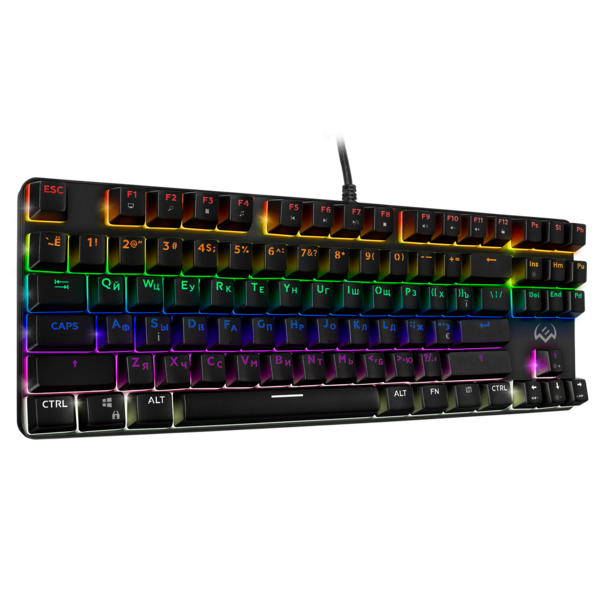Клавиатура SVEN KB-G9150 игровая, USB, black, RGB подсветка с регулир. яркости, металлическая панель купить по самой низкой цене