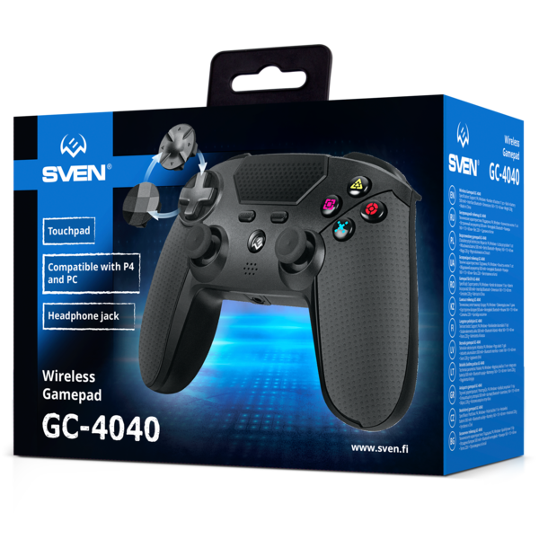 Джойстик (GamePad) SVEN GC-4040, USB Type C, беспроводный, сенсорная панель, виброотдача, black купить по самой низкой цене