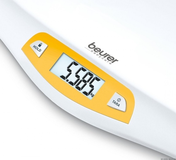 Весы для новорожденных BEURER BY 80 (max 20кг, точность +/- 5гр, электронные, тарокомпенсация, чаша: пластк) купить по самой низкой цене
