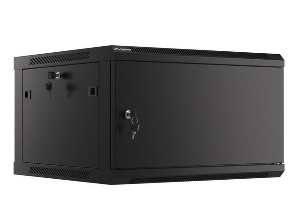 Шкаф настен.коммутацион. LANBERG WF01-6606-00B  19', 6U 600x600x379mm, black, металлическая дверь купить по самой низкой цене