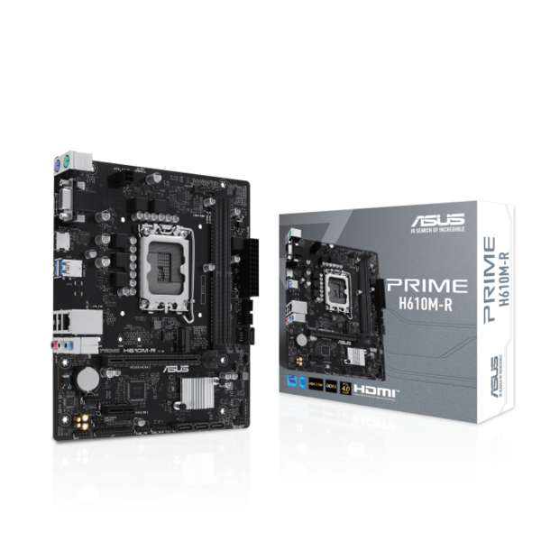 M/B LGA1700: ASUS PRIME H610M-R-SI (2*DDR5 max 5600МГц, 1*PCIEx16+1*PCIEx1, DVI/HDMI/D-SUB, M.2, GLan) купить по самой низкой цене