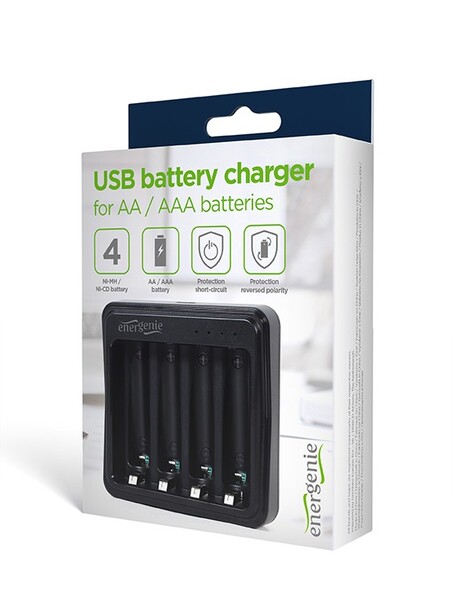 Зарядное устройство (BC-USB-03) для Ni-MH/Ni-CD на 4 ак. AA/AAA, работает с USB адаптером 5В/2A (НЕ в компл.) купить по самой низкой цене