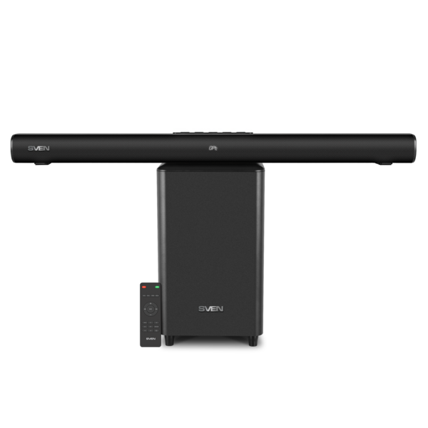 СаундбарSVEN (SB-2200D) 2.1 (2x60Вт+180Вт, AUX, HDMI ARC, SPDIF, USB, Bluetooth, Д/У, LED дисплей) Black купить по самой низкой цене