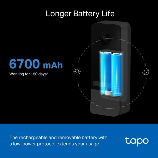 Видеодомофон TP-Link (Tapo D230S1)  2K 5MP (2560x1920px) 6700mAh, Tapo D230 + Tapo H200 купить по самой низкой цене