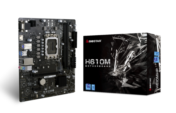 M/B LGA1700: BIOSTAR H610MHP (2*DDR4 max 3200МГц, 1*PCIEx16+1*PCIEx1, HDMI/D-SUB, M.2, GLan) купить по самой низкой цене