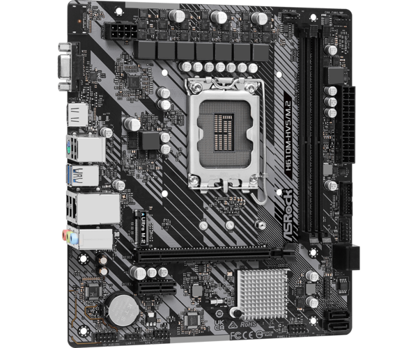 M/B S-1700: ASROCK H610M-HVS/M.2 R2.0 (2DDR4 3200MHz, 1*PCIEx16+1*PCIEx1, M.2, HDMI/DSub, GLan, mATX) купить по самой низкой цене