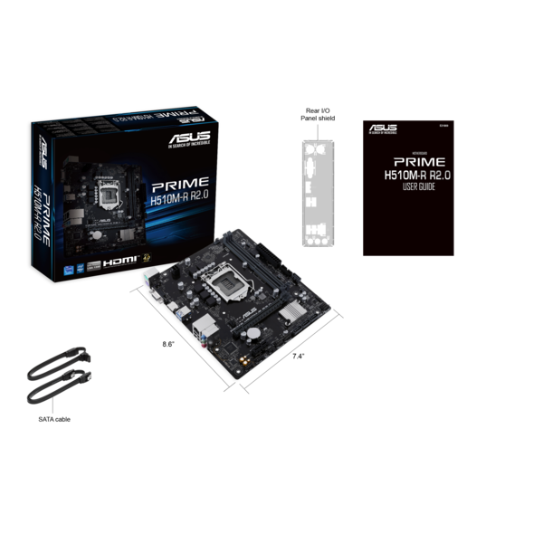 M/B S-1200: ASUS PRIME H510M-R R2.0-SI (2DDR4 3200MHz, 1*PCIE16x+1*PCIE1x, HDMI/D-SUB, GLan) купить по самой низкой цене