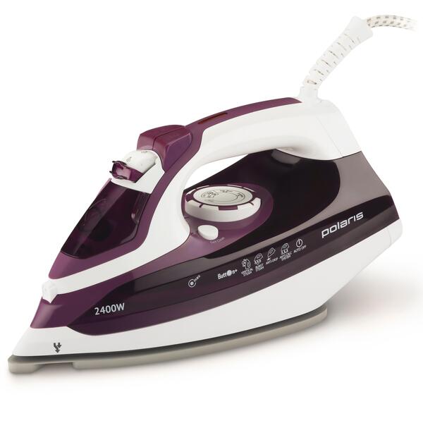 Утюг Polaris PIR 2468AK (2400Вт,подошва-керам,верт.отп) fuchsia/white Уценка! купить по самой низкой цене