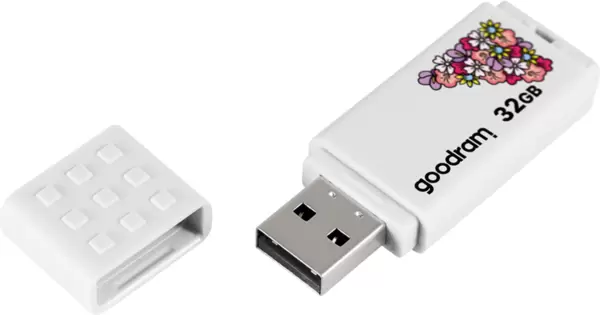 USB 2.0 FLASH DRIVE 32Gb GOODRAM Pendrive UME2 (UME2-0320W0R11-SP) Spring White купить по самой низкой цене