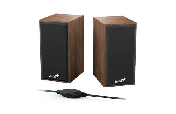 Акустика GENIUS SP-HF180 2.0 (2*3Вт) Wood, MDF, 150-20000Hz, питание от USB порта, mini jack 3.5 купить по самой низкой цене