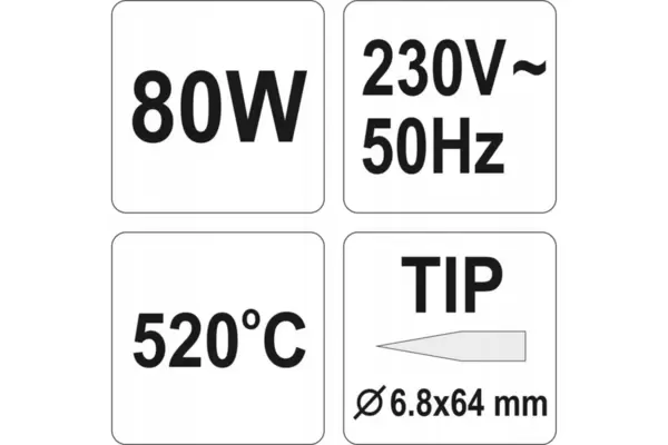 Паяльник стержневой Yato YT-8273 (220В, 80Вт) купить по самой низкой цене