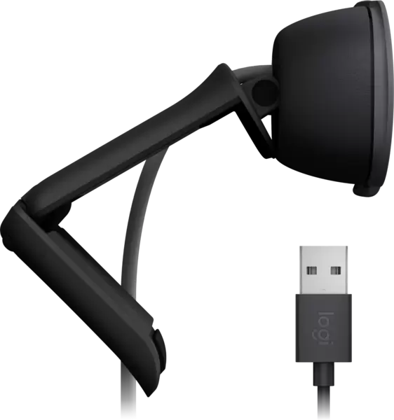 WEB-камера Logitech BRIO 100 GRAPHITE (960-001585) 2Mp, 1080p/30fps (1920x1080pix) USB,  fixed focus, микрофон купить по самой низкой цене