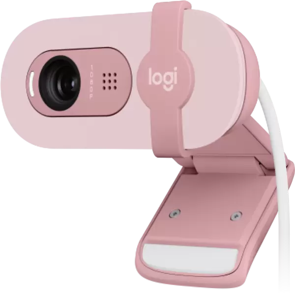 WEB-камера Logitech BRIO 100 ROSE (960-001623) 2Mp, 1080p/30fps (1920x1080pix) USB,  fixed focus, микрофон купить по самой низкой цене