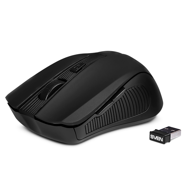Мышь SVEN RX-350W Wireless, 5+1кл., 600/1000/1400dpi, Black купить по самой низкой цене