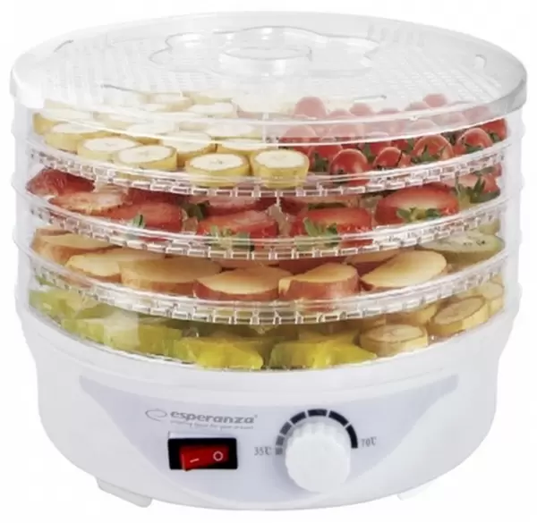 Сушилка для овощей и фруктов Esperanza (EKD003) (250Вт, 4 поддона, термостат) купить по самой низкой цене
