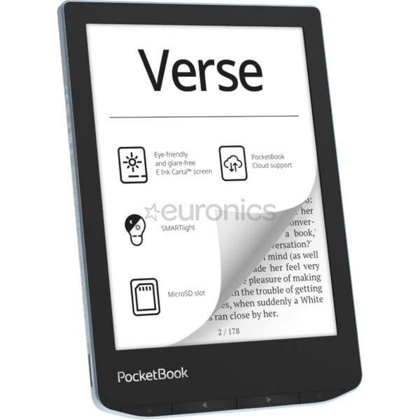 Электронная книга PocketBook 629 Verse Bright Blue 6' 758*1024 212ppi/8Gb/E-Ink Carta/mSD (PB629-2-WW) купить по самой низкой цене