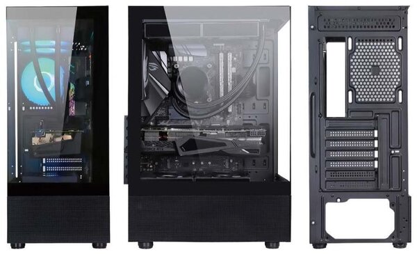 Корпус MidiTower ATX GOLDEN TIGER RAIDER DK6 Black, вент. 3*120мм ARGB, без бп купить по самой низкой цене
