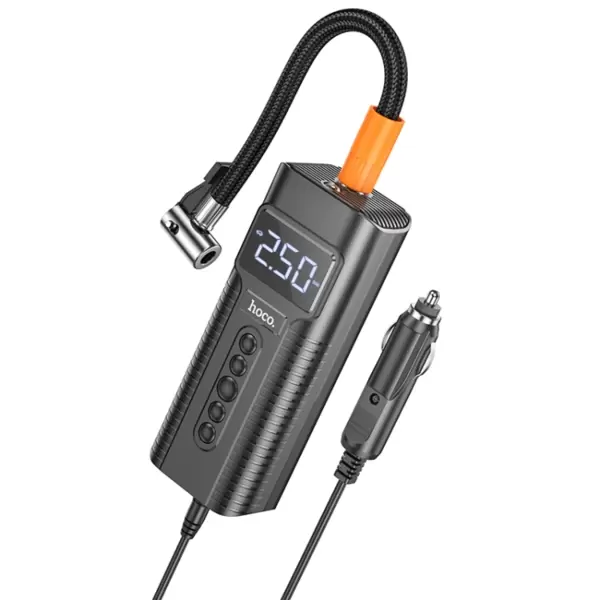Компрессор (насос) автомобильный Hoco PH55 Roys smart (Black) 12В, макс 2.5бар купить по самой низкой цене