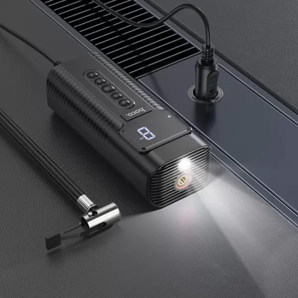 Компрессор (насос) автомобильный Hoco PH55 Roys smart (Black) 12В, макс 2.5бар купить по самой низкой цене