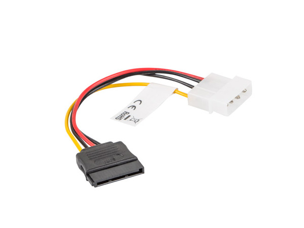 Кабель питания (переходник) Lanberg (CA-HDSA-10CU-0015) MOLEX (M) -> SATA (15-pin), 15см купить по самой низкой цене