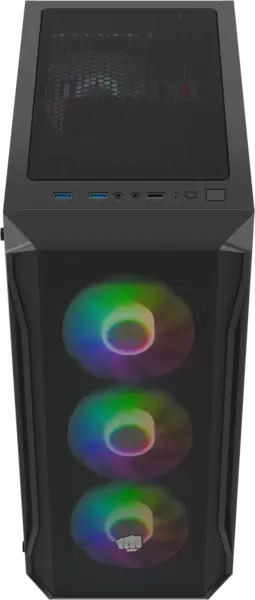 Корпус MidiTower ATX FURY SHOBO SH4F RGB, BLACK, без БП (NFO-2154) купить по самой низкой цене