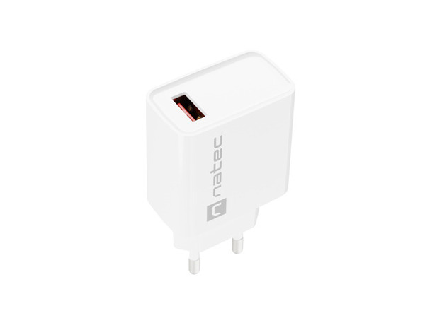 Зарядное устр. Natec Ribera 18W WHITE (NUC-2057) 1p*USB Type-A, Quick Charge 3.0 купить по самой низкой цене