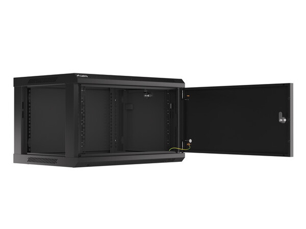 Шкаф настен.коммутацион. LANBERG WF01-6406-00B 19", 6U 600x450x379mm,металлическая  дверь, BLACK купить по самой низкой цене